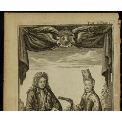 Gravure de 1705 - Français et Française dans leur costume - 2