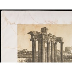 Gravure de 1874 - Lithographie du Forum de Rome - 2