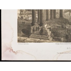 Gravure de 1874 - Lithographie du Forum de Rome - 4