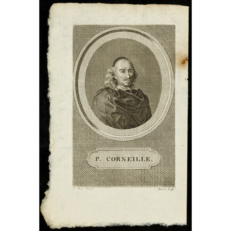 Gravure de 1810 - Portrait de Pierre Corneille - 1