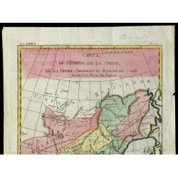 Gravure de 1780 - Carte ancienne de l'Empire de la Chine - 2