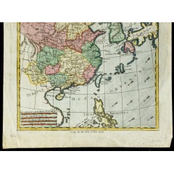 Gravure de 1780 - Carte ancienne de l'Empire de la Chine - 3