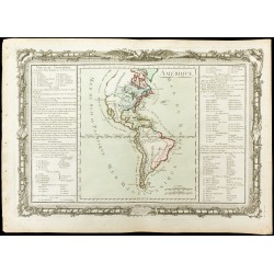 Gravure de 1764 - Carte ancienne de l'Amérique - 1