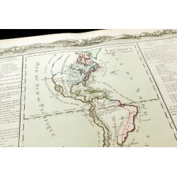 Gravure de 1764 - Carte ancienne de l'Amérique - 2