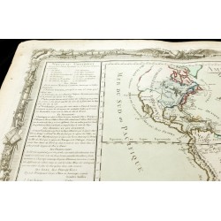 Gravure de 1764 - Carte ancienne de l'Amérique - 4
