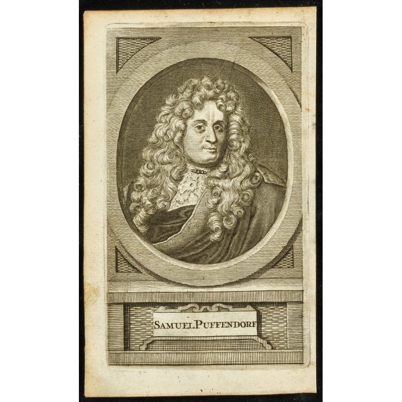 Gravure de 1710 - Portrait de Samuel Puffendorf - 1
