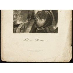 Gravure de 1850 - Portrait de Felicia Hemans - 3