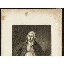 Gravure de 1837 - Portrait de Sir Richard Arkwright - 2