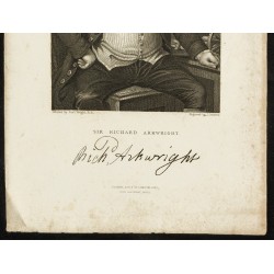 Gravure de 1837 - Portrait de Sir Richard Arkwright - 3