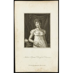 Gravure de 1815 - Portrait de Catherine Noël Worlee - 1