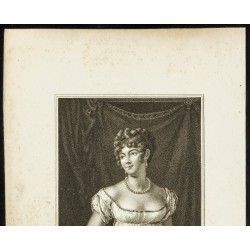 Gravure de 1815 - Portrait de Catherine Noël Worlee - 2