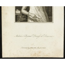 Gravure de 1815 - Portrait de Catherine Noël Worlee - 3