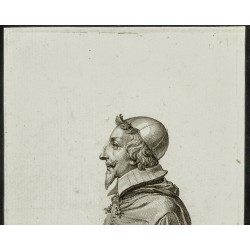 Gravure de 1850 - Portrait du Cardinal de Richelieu - 2