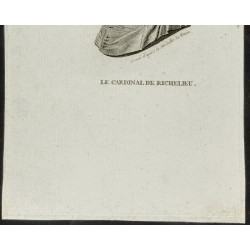 Gravure de 1850 - Portrait du Cardinal de Richelieu - 3
