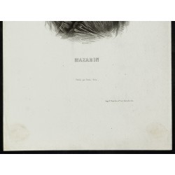 Gravure de 1850 - Portrait de Mazarin - 3