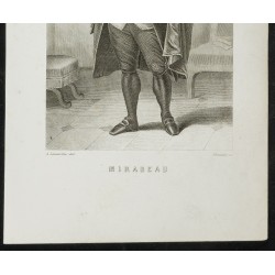 Gravure de 1850 - Portrait en pied de Mirabeau - 3