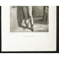 Gravure de 1850 - Portrait en pied de Barbaroux - 3