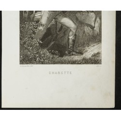 Gravure de 1850 - Portrait en pied de Charette - 3