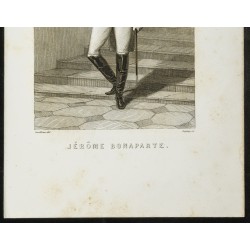 Gravure de 1850 - Portrait en pied de Jérôme Bonaparte - 3