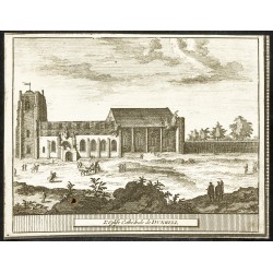 Gravure de 1707 - Cathédrale de Dunkeld en Écosse - 1