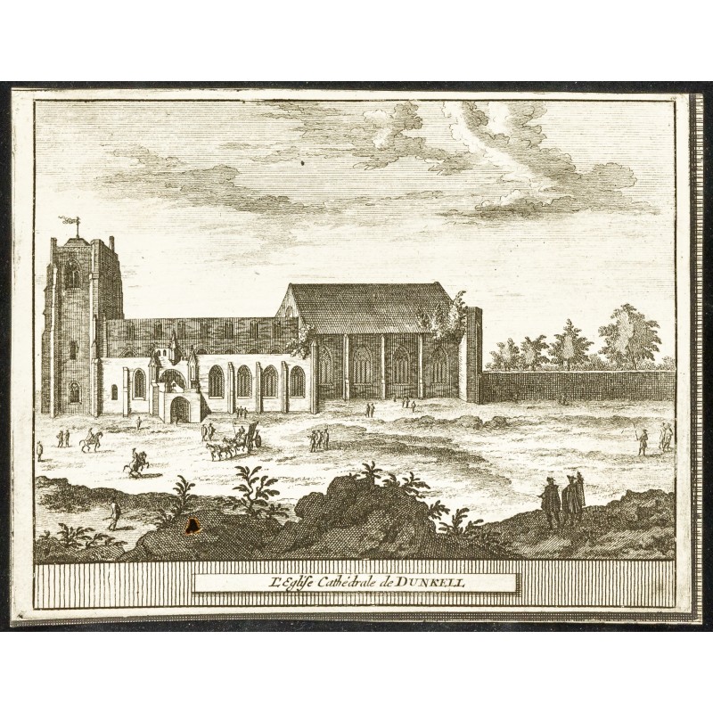 Gravure de 1707 - Cathédrale de Dunkeld en Écosse - 1