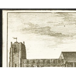 Gravure de 1707 - Cathédrale de Dunkeld en Écosse - 2