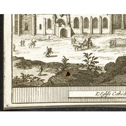 Gravure de 1707 - Cathédrale de Dunkeld en Écosse - 4