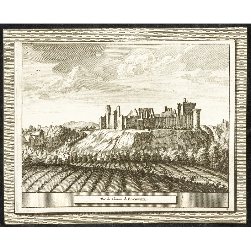 Gravure de 1707 - Vue du château de Bothwell - 1