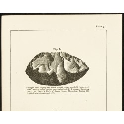 Gravure de 1873 - Gravure de pierres taillées du Wyoming - 2