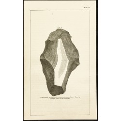 Gravure de 1873 - Gravure d'une pierre taillée - 1