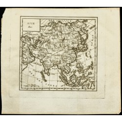 Gravure de 1823 - Carte ancienne de l'Asie - 1