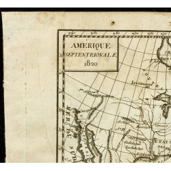 Gravure de 1823 - Carte ancienne de l'Amérique du nord - 2