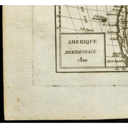 Gravure de 1823 - Carte ancienne de l'Amérique du sud - 4