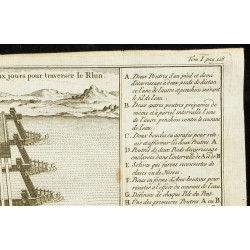 Gravure de 1763 - Pont de Jules César sur le Rhin - 3