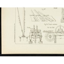 Gravure de 1891 - Plan ancien d'une grue à Denver - 4