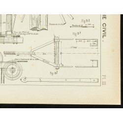 Gravure de 1891 - Plan ancien d'une grue à Denver - 5