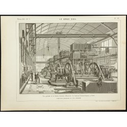 Gravure de 1891 - Station Centrale d'électricité - 1