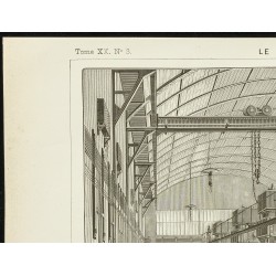 Gravure de 1891 - Station Centrale d'électricité - 2