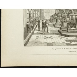 Gravure de 1891 - Station Centrale d'électricité - 4