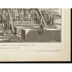 Gravure de 1891 - Station Centrale d'électricité - 5