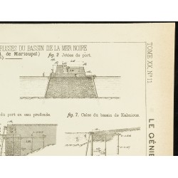 Gravure de 1892 - Plan du port de Marioupol - 3