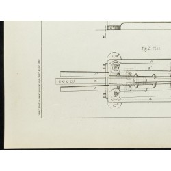 Gravure de 1888 - Machine à fabriquer les chevilles en bois - 4