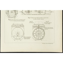 Gravure de 1891 - Chasse-neige ferroviaire rotatif - 3