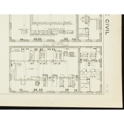 Gravure de 1892 - Plan des moulins de Pantin - 5
