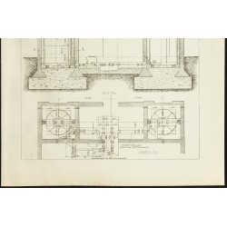 Gravure de 1892 - Station de force hydraulique de Birmingham - 3