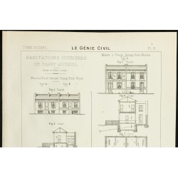 Gravure de 1892 - Villa Émile-Meyer & Villa Dietz-Monnin - 2
