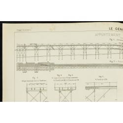 Gravure de 1892 - Plan ancien d'un appontement - 2