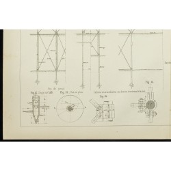 Gravure de 1892 - Plan ancien d'un appontement - 4