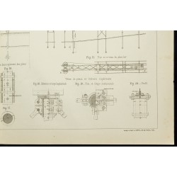 Gravure de 1892 - Plan ancien d'un appontement - 5