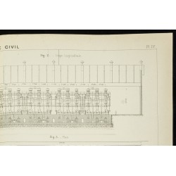 Gravure de 1892 - Appareils de compression d'air - 3